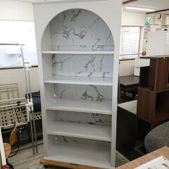 ☆展示品の大理石柄 アーチ型シェルフ 幅90cm 定価29990円?自社配送
