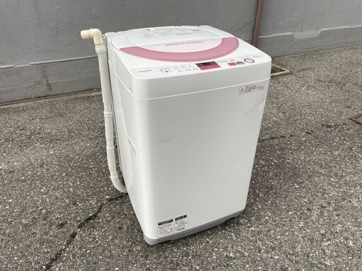 ★動作〇 清掃済★ 全自動電気洗濯機 SHARP ES-GE6A -P 6kg 2017年製