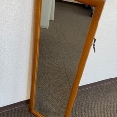 【中古品】木製　鏡　姿見