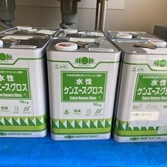 【6缶で1万円】日本ペイント　水性　ケンエースグロス16kg　3...