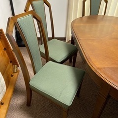 【中古】マルニ木工　地中海ダイニングテーブル（伸長式）+チェア5脚　ニース　使用歴30年　家族構成が変わり手放すことにしました。まだまだ使えます。