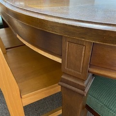 【中古】マルニ木工　地中海ダイニングテーブル（伸長式）+チェア5脚　ニース　使用歴30年　家族構成が変わり手放すことにしました。まだまだ使えます。