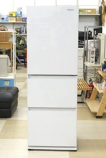 札幌市/清田区 Panasonic/パナソニック ノンフロン冷凍冷蔵庫 NR-C342GC-W スノーホワイト 2021年製 右開き 全定格内容積335L 新品同様