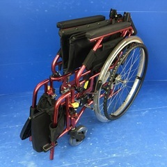 自走式車いす 多機能型 軽量コンパクトタイプ PMS-3R 車椅子 車いす レッド