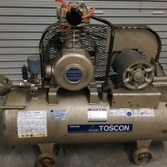 オイルレス　エアーコンプレッサー  東芝　訳あり！0.75kw 三相200v 