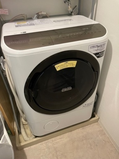 日立　HITACHI 洗濯12kg 乾燥7kg  ドラム式洗濯乾燥機 左開き  BD-NV120FL-W 【ビッグドラム】
