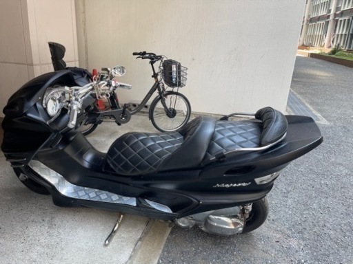 YAMAHAマジェスティーc】SG03J マットブラック エアロカスタム 渋い