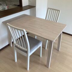 美品　IKEA　定価38000円　2人用　ホワイトウッド　ダイニ...