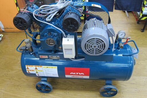 品 アースフジ FS-37 エアーコンプレッサー 200V 130L 整備済