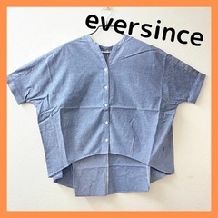 美品◇　eversince　エバーシンス　半袖オーバーシャツ 