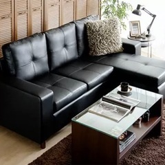 幅206 レザーソファー3人がけ　美品　オットマン付き