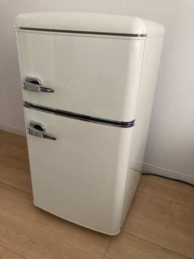 レトロ/小型冷蔵庫 オフホワイト
