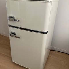 レトロ/小型冷蔵庫 オフホワイト