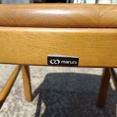 マルニ 木製ダイニング椅子2脚セット『良品中古』 【リサイクル