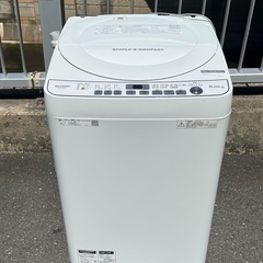 シャープ　全自動洗濯機　ES-G60TC-W 2018年製　6kg 17600(税込) 全自動洗濯機 Sharp ES-G60TC−W 2018年製 6KG (8-