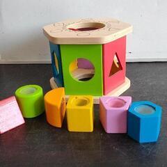 0810-110 知育玩具 ハペ 形ハメ 木製積み木