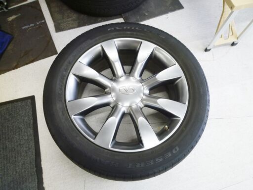 タイヤ付きアルミセット 20インチ インフィニティFX 純正 265/50R20 5 