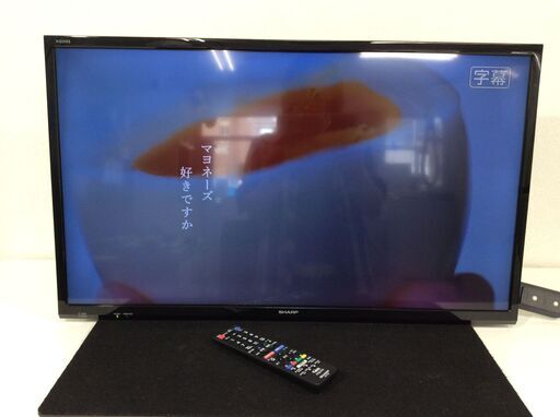 (12/16受渡済)JT5024【SHARP/シャープ 32インチ液晶テレビ】訳アリ品 極美品 2018年製 LC-32S5 家電 映像機器 テレビ スタンド欠品