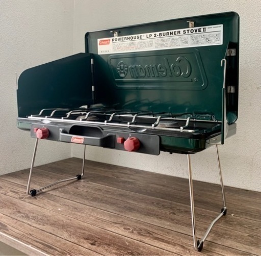 お引取り限定 美品 Coleman コールマン パワーハウス LP ツーバーナーストーブ2 ガスコンロ 2000006707