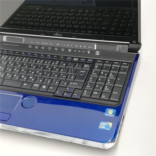 日本製 新品SSD 15.6型 ブルー ノートパソコン 富士通 AH700/5B 良品 