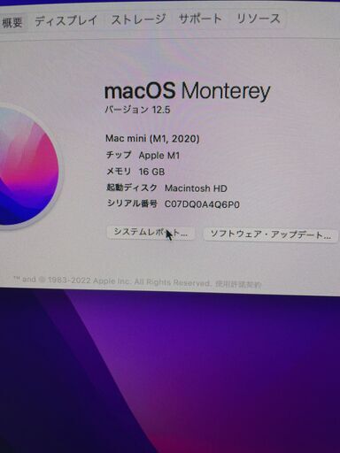 ほぼ新品　Mac mini apple M1チップ搭載 1TB SSD