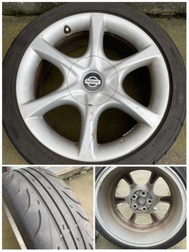日産 スカイライン ER34 純正ホイール タイヤ付き 17インチ 4本 er34 スカイライン 純正ホイール 4本セット 17インチ
