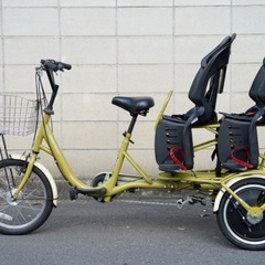 🔴 ふたごじてんしゃ 🔴双子自転車 もみのきいろ 中古 子供乗せ 0808