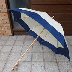 傘　晴雨兼用　紺＋ライトアイボリー　
