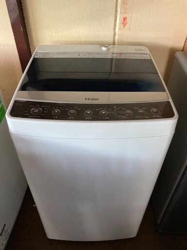 ☆中古￥9,800！【会員価格￥7,800】Haier　5.5kg洗濯機　家電　2018年製　JW-C55A型　幅53cmｘ奥行50cmｘ高さ89cm　【BH070】