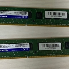 DDR3 1600 メモリー8GB PC用　2枚