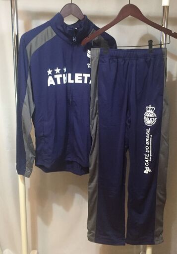 2F-3002 新品 ATHLETA　アスレタ　ジャージ　トレーニングウェア　上下セット　サラサラ素材　メンズ ネイビー Mサイズ 6800円