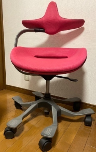 iPole7 wooridul chair 本革 レッド 赤 腰痛チェア