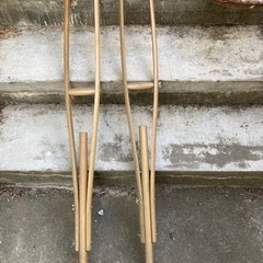 松葉杖　古道具　木製　昭和レトロ