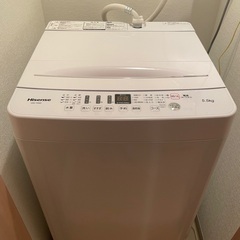 Hisense 5.5kg全自動洗濯機 HW-T55D 2021年製大阪高槻より Hisense ハイセンス 全自動洗濯機 5.5kg HW-T55D 1台 - アスクル