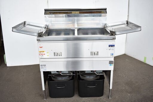 【ヤ取終了3/23】≪y347≫美品 マルゼン 2槽/二槽 フライヤー/揚げ物機 MGF-C18WK 涼厨 2021年 LPガス 業務用/厨房/飲食店 40806-05