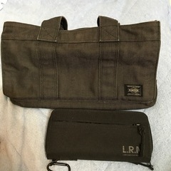 【ネット決済・配送可】ポーター手提げバッグとLRM長財布