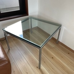 [取りに来られる方のみ]ガラステーブル 68x68x43cm