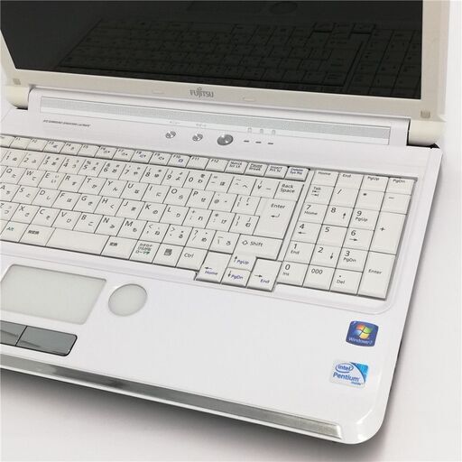 保証付 日本製 Wi-Fi有 15.6型 ノートパソコン 富士通 AH52/C 中古良品 Pentium 4GB DVDRW 無線 カメラ Windows10 Office 即使用可能
