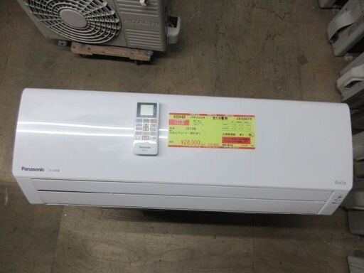 K03468　パナソニック　 中古エアコン　主に6畳用　冷房能力　2.2KW ／ 暖房能力　2.2KW