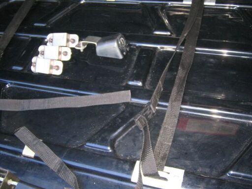 販売 ルーフBOX TERZO 人気黒 ローダウンタイプ レール式 固定金具  