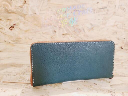 ◆大容量！ラウンドファスナー長財布/ Long Wallet　アリゾナ GREEN\n\n