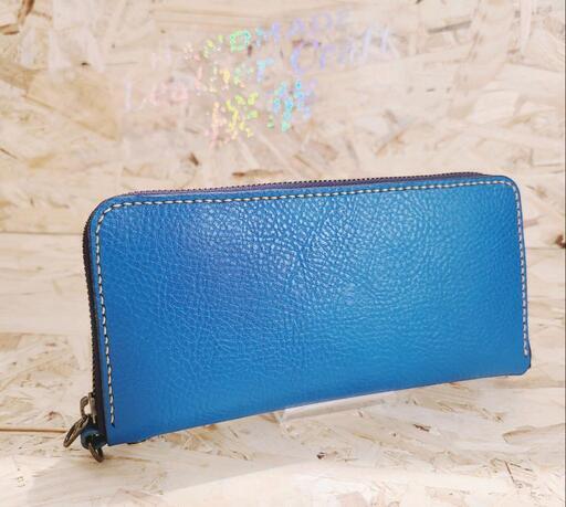 ◆大容量！ラウンドファスナー長財布/ Long Wallet　トスカーナ　BLUE\n\n