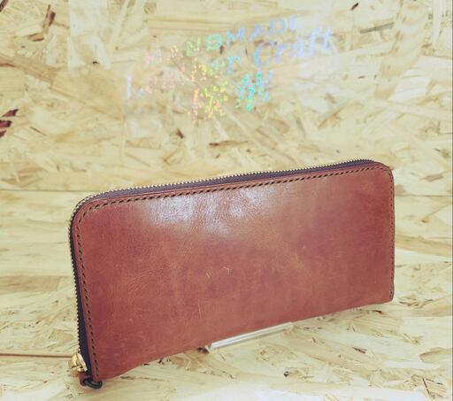 ◆大容量！ラウンドファスナー長財布/ Long Wallet　モストロ Brown　訳アリ商品につき格安販売！\n\n
