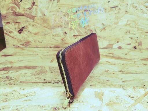 ◇大容量！ラウンドファスナー長財布/ Long Wallet モストロ Brown 訳