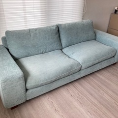 2.5人掛けソファ】大塚家具 グリーン クリーニング済 配達可能 管理 