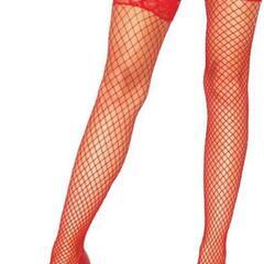 【未使用】赤い網タイツ　クリスマス　仮装　４種類