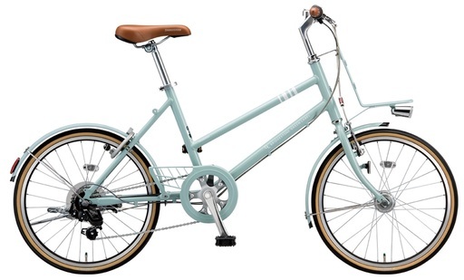 【走行距離16kmのみ】6万4千円の自転車に、約1万5千円の付属品付き 自転車 ママチャリ 新品同様 超美品 ブリヂストン ブリジストン BRIDGESTONE マークローザM７ グレイッシュミント タイヤ 20インチ マルシェットバスケット・スピードメーター・テールライト付