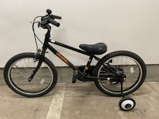 子供用自転車　18インチ(ブラック)補助輪付き
