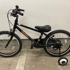 子供用自転車　18インチ(ブラック)補助輪付き