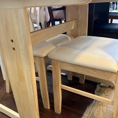 9/10 値下げ⭐️未使用品⭐️大川家具 ダイニング 3点セット HP II